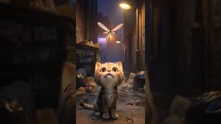 Tiny Kitten, Big Miracle 💫#kitten #catstory #heartwarming#animation #pixarstyle #fyp #viral #shorts