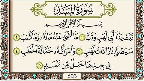سورة  المسد / القارئ عيسى جعفري