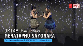 JKT48 - Menatapmu Sayonara (Manazashi Sayonara) (Eli, Indah) | CMR (LADIES NIGHT) 15 januari 2026