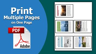 How to print multiple pages on one page pdf using Adobe Acrobat Pro DC