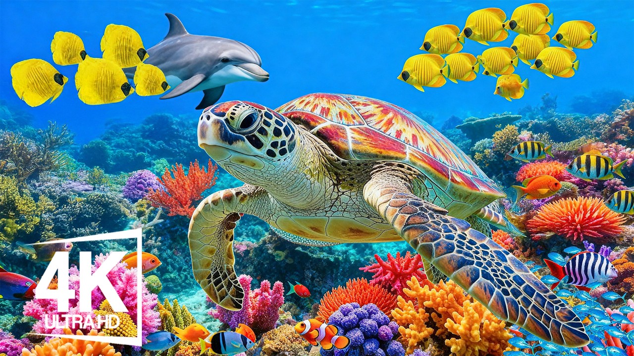 Deep Sea Wonders 4K VIDEO – Admire Graceful Marine Animals in a Relaxing Aquarium Journey