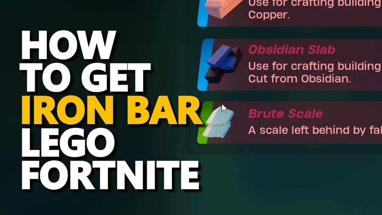 How to get Iron Bar Fortnite Lego YouTube