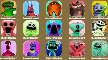 Garten of Banban 0,1,2,3,4,5,6,7,8 vs Shelter of Sursur 1,2,3,4,5,6,7,8 ALL BOSS & ALL JUMPSCARES