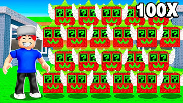 I Opened 100 Strawberry Lucky Blocks in Steal A Brainrot!