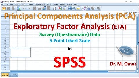 How to do Principal Components Analysis PCA and Exploratory Factor Analysis EFA in SPSS