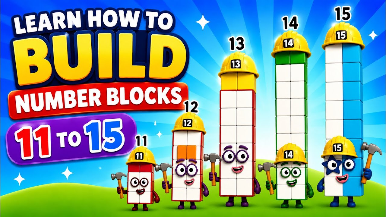 Learn How To Build Number Blocks ( 11 To 15 ) - YouTube