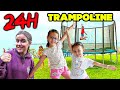 24h dans un trampoline  folie  pleur  prank   musique feat pink lily