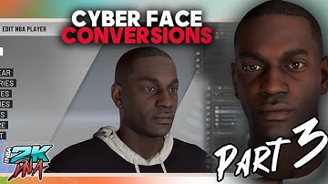Converting Cyber Faces from previous NBA 2K games to 2K20 - Part 3  ( conversion with blender 3D)