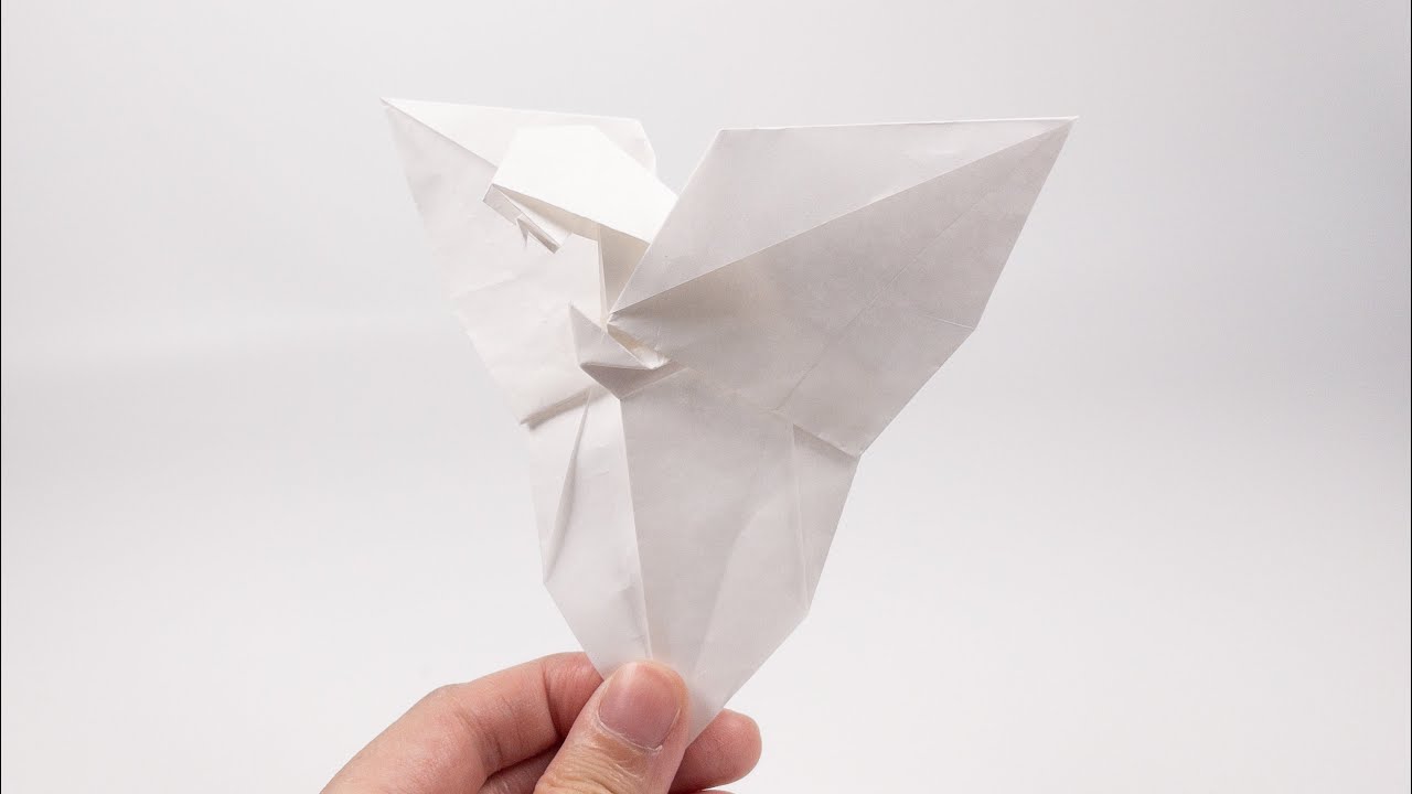 Origami Angel On The Wall By Neal Elias Easy Origami 摺紙 牆上的天使 YouTube