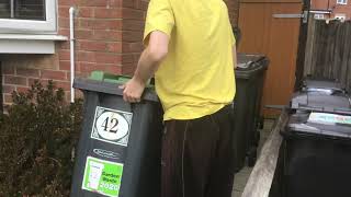 Filmed at 15:00: putting the Green Waste bin out for collection