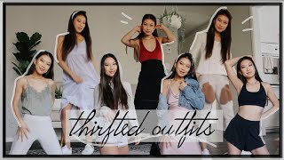 12 thrifted outfit ideas | HAUL & TRY ON