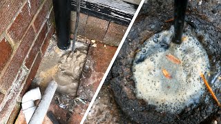 Damaged Kitchen Gully & Interceptor Unblock! Satisfying Drop