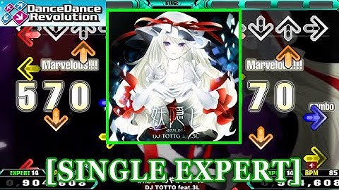 【DDR 2014】 妖隠し -あやかしかくし- / DJ TOTTO feat.3L [SINGLE EXPERT] 譜面確認+Clap