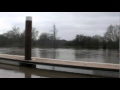 River Severn in flood at Hawford Lock - 9th February 2011