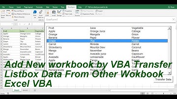 New Workbook Add  by VBA And Transfer Listbox data Excel VBA
