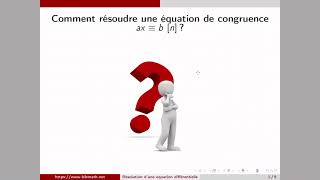 Comment Résoudre Une Équation De Congruence Du Premier Degré?