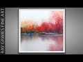 Time of reflection  relaxing  landscape  abstract painting  acrylic painting demonstration  368