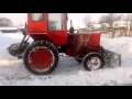 Чистка снега на тракторе Т 25 (Владимирец)