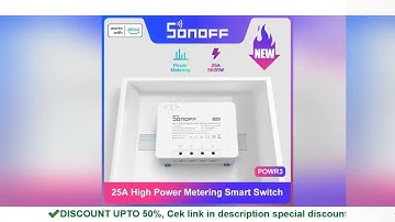 SONOFF POW R3 25A Power Metering WiFi Smart Switch Overload Protection Energy Saving Track on eWeLin