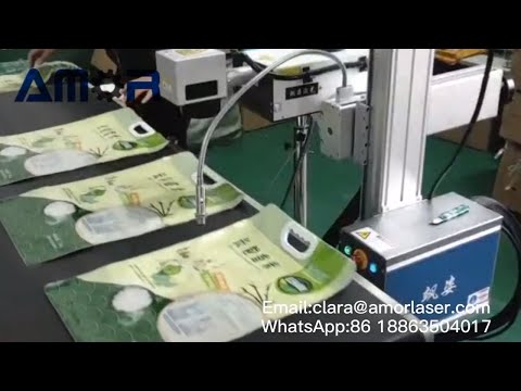 Online Laser Coding Machine Coding for Food Packaging Coding | Flying Laser Marking Machine