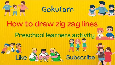 How to draw Zigzag lines #Preschool learners #Kindergarten activity #Learning is fun @gokulam.