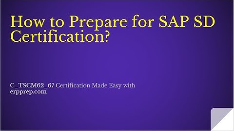 How to Prepare for SAP SD Certification?