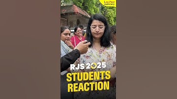 RJS Prelims 2025 Student Reaction #shorts