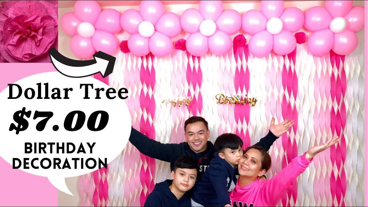 DIY $7 Birthday Balloon decoration/Dollar Tree Birthday Decoration ...