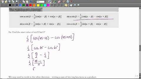 HPC 6 4C Product to Sum Identities