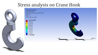 Stress Analysis on Crane Hook | ANSYS workbench tutorials for beginners