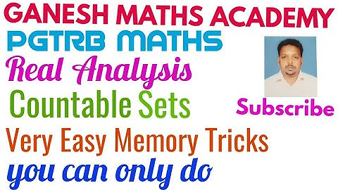 PGTRB MATHS ONLINE CLASSES- Real Analysis (Countable Sets)