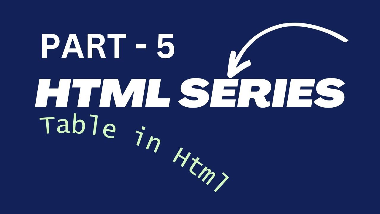 Learn To Create Table Using HTML... - YouTube