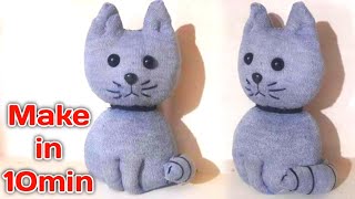 How to make Cat with Socks | Sock Kitten DIY tutorial