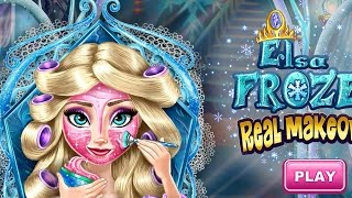 NEW Игры для детей—Disney Принцесса Эльза бьюти макияж—мультик для девочек screenshot 4