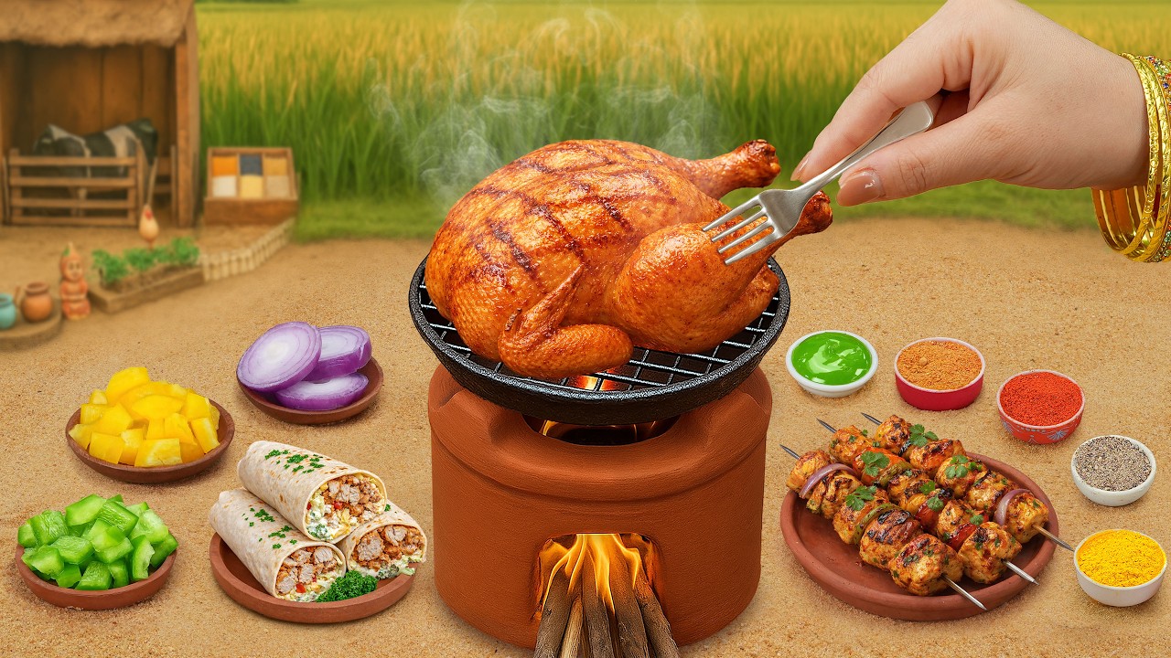 Yummy Chicken Tikka Food🍗 Best Miniature Grilled Chicken Recipe🐔 Tara Mini Food