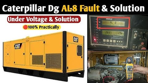 🔥Diesel generator under voltage fault and solution| How to solve dg set AL 8 (under voltage) Fault 