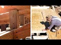 Girder and Subfloor - Dovetail Log Cabin Build (Ep 18)