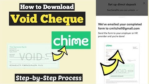 Download Chime Void Cheque | Chime Blank Checks | Chime Direct Deposit Form | View Void Cheque Chime