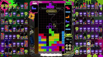 [Tetris 99] CPU Battle Lv5 1st Place (Splatoon Ver.)