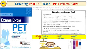 PET Exams Extra Listening Part 3 Test 3 (Transcript + Key)