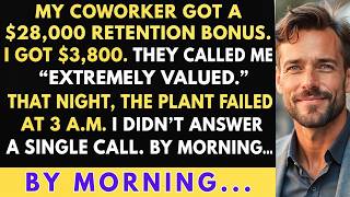 My Coworker Got a $28,000 Retention Bonus. I Got $3,800—So I Walked Out at 3 A.M and Left Them in...