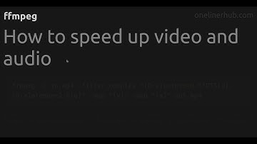 How to speed up video and audio #ffmpeg