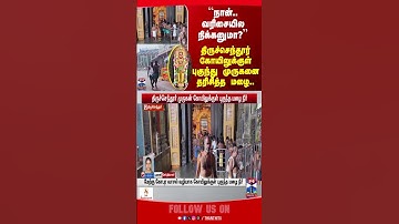 Tiruchendur ``நான்.. வரிசையில நிக்கனுமா?’’ திருச்செந்தூர் கோயிலுக்குள் புகுந்து முருகனை தரிசித்த மழை