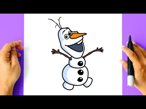 How to DRAW OLAF - FROZEN