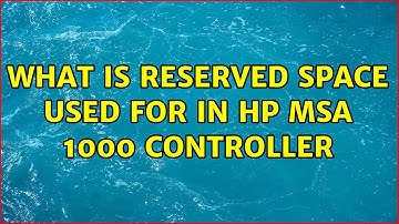 What is reserved space used for in HP MSA 1000 controller