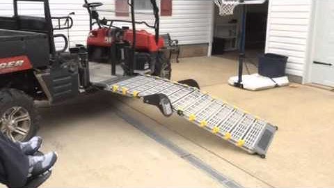 Roll-A-Ramp Minifold MF1 installed on Ranger Side by side