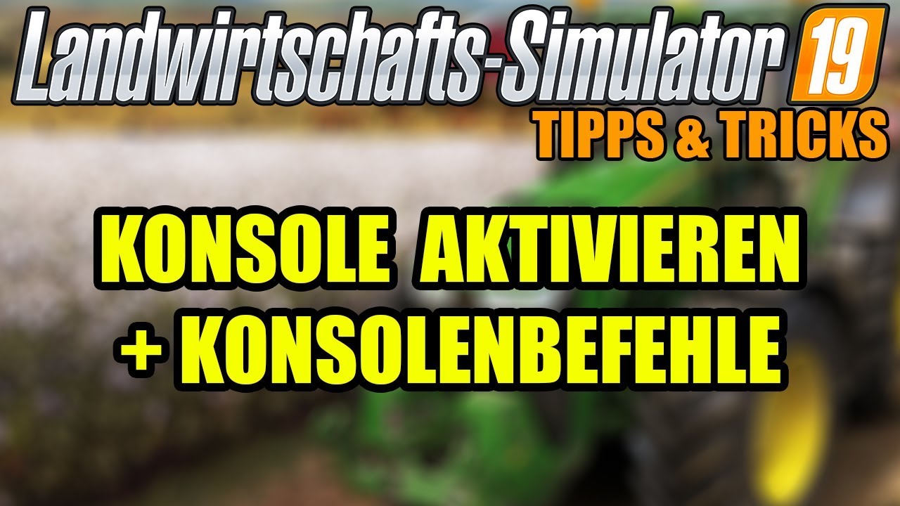 LS19 Konsole aktivieren & Befehle - Landwirtschatfs Simulator Tipps & Tricks - YouTube