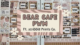 Plan With Me // Bear Cafe// ft. Scribble Prints Co.