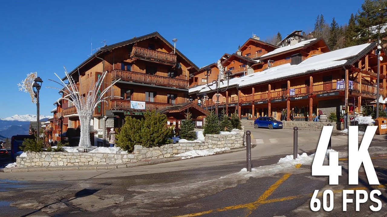 Exploring Méribel Centre, the heart of the Tarentaise Valley | 4K French Ski Resorts