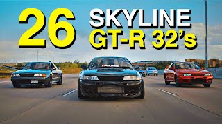 26 Nissan Skyline GT- R 32's takeover the freeway || Godzilla Madness